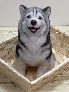 羊毛フェルト　アラスカンマラミュート　犬　大型犬