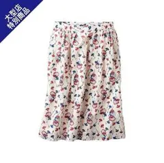 タグ付未使用　UNIQLOユニクロ　INESイネス　プリントギャザースカート