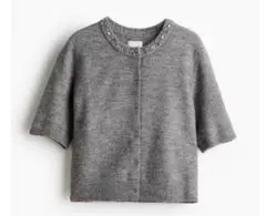 H&M ラインストーンエンべリッシュドカーディガン