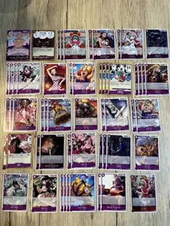 マ*人様 ワンピースカード　ドフラミンゴ　シュガー　デッキパーツ　紫　赤　55枚