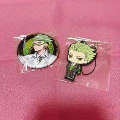 ツイステ セベク 缶バッジ ラバーキーホルダー