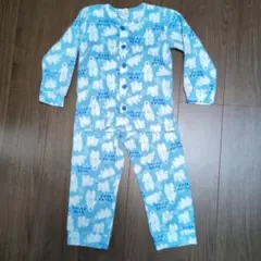 フリース　キッズ　パジャマ　ルームウェア　しろくま　ペンギン柄　２点セット