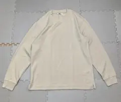 【美品】ユニクロ エアリズムコットンクルーネックTシャツ 長袖 Mサイズ