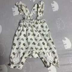 ミッフィー刺繍　サロペット　ロンパース 70サイズ