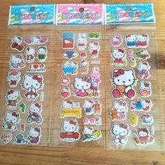 ハローキティ ぷくぷくシール レトロ 3種類セット④