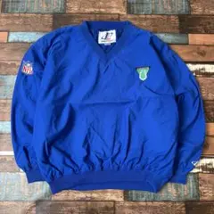ビンテージ　古着　NFL フットボール　刺繍ロゴ　プルオーバージャケット　L