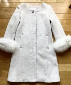 ノーカラー コート