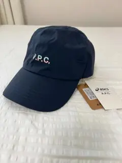【新品】APC アシックス　キャップ　ナイロン　ネイビー　58のサムネイル