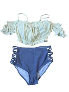 オフショルビキニ ハイウエストパンツ ※替えのパット付き