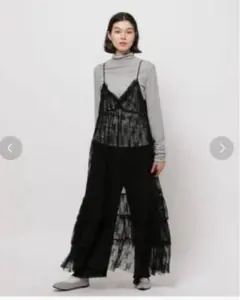 ニコアンド　レイヤードランジェリーワンピース　2wayキャミワンピース