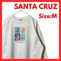 【美品】古着　サンタクルーズ　スウェットシャツ　メンズ　アイボリー　Mのサムネイル