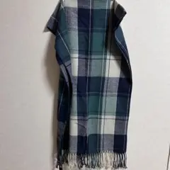 チェック柄 マフラー ネイビー グリーン