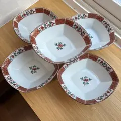 たち吉（橘吉） 赤絵花文 中鉢 煮物鉢 5客セット - メルカリ