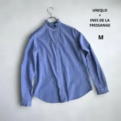 M｜ユニクロ ×イネス　コットンフリルシャツ　綿100%