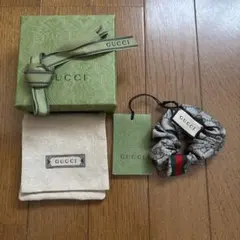 値下げ　新品‼️GUCCI ロゴ入りシュシュ