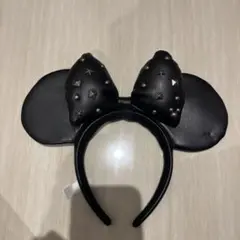 ディズニー ミニー カチューシャ ブラック スタッズ 大人可愛い