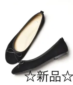 【フラットシューズ】ブラック/35/新品