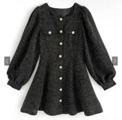 ツイードフレアミニワンピース [tg668]