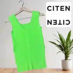 【未使用】CITEN ニット　サイドスリット　ノースリーブ　サマーニット　キャミのサムネイル
