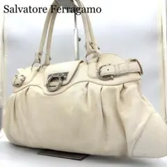 良品✨サルヴァトーレフェラガモ トートバッグ ホワイト レザー ガンチーニ