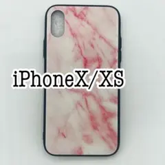 iPhoneX/XSケース 大理石柄　ピンクのサムネイル
