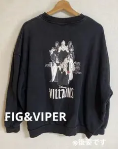 FIG&VIPER Disney VILLAINS 裏毛　スウェット