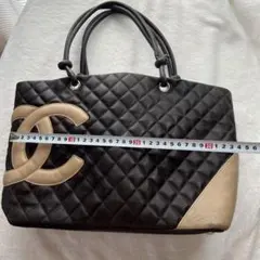 CHANEL キルティングトートバッグ ブラウン/ベージュ