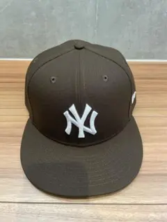 『7 7/8』ニューエラ 人気キャップ ヤンキース ブラウン 白色ロゴ bboy