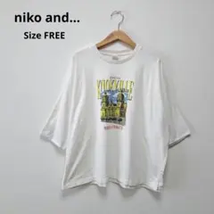 niko and… ニコアンド スーベニアワイドTシャツ フリーサイズ