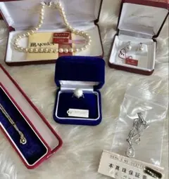 K18 18金 ダイヤ ネックレス プラチナ 本真珠指輪 シルバー まとめ売り