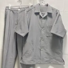 極美品◎GU セットアップ　シアサッカー　ストライプ　おしゃれ　半袖