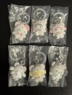 サンリオキャラクターズ めじるしアクセサリー　ふわふわスノー　フルコンプセット