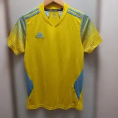 adidas イエロー Vネック シャツ XS