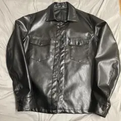 SHEIN ブラック レザー風ジャケット