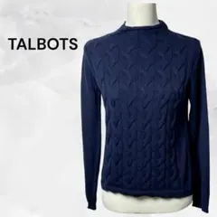 タルボット　TALBOTS ネイビー ケーブルニット M