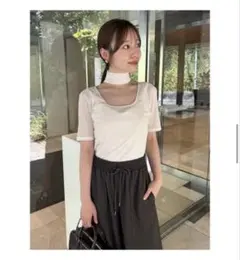 SNIDELフロッキーチュールカットプルオーバー 新品