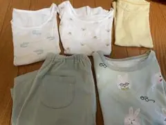ユニクロ　パジャマ　肌着　まとめ売り　90 めがねうさぎ