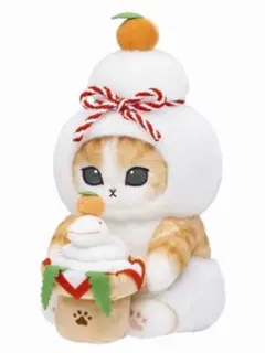 グレイ•パーカー　もっちり鏡餅にゃん　ぬいぐるみ　モフサンド mofusand 鏡餅にゃんBIGぬいぐるみ | 商品紹介 | 株式会社パレード