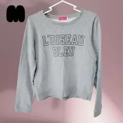 earth music&ecology スウェット M グレー ロゴ 可愛い