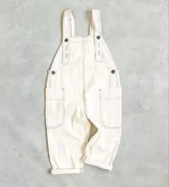 【COTTON from U.S.A】ビッグポケットデニムオーバーオール　120