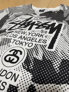 激レア Old Stussy90s 総柄ドット アーカイブ Tシャツ 黒タグ L