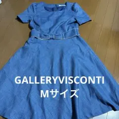 GALLERYVISCONTI ひざ丈ワンピース 半袖　ギャラリービスコンティ