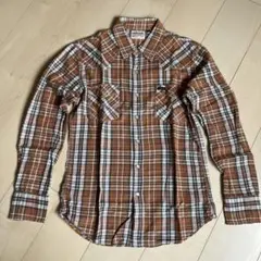 ネルシャツ ブラウン