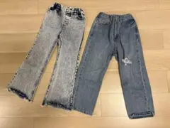 ローリーズファーム デニム フリンジ ダメージ セット 120〜130のサムネイル