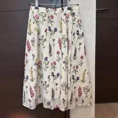 TOCCA 花柄刺繍フレアスカート サイズ0のサムネイル