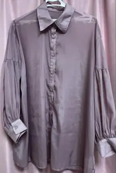 INGNI ボリューム袖ラメシアーシャツ