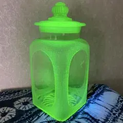 ウランガラス　硝子　瓶　特大 ウランガラス 硝子 瓶 特大