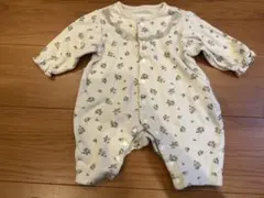 アプレレクール　花柄ロンパース 60cm モスグリーン