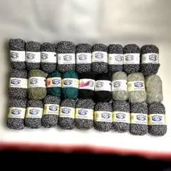 毛糸＊パピー ヨークツィード カシミヤ100% 638番13玉と17g＊手編み 