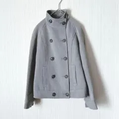 1001 クミキョクスィス ジャケット グレー 1 ショート丈 春秋 毛